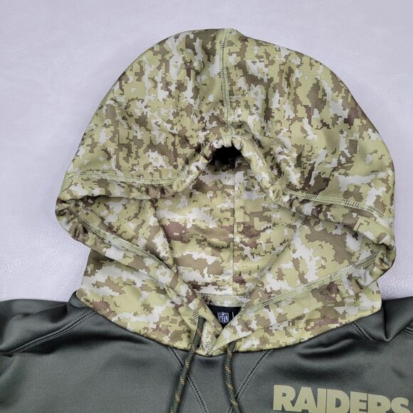 Las Vegas Raiders On Field Nike Mens Small Pullover Military Green Dri Fit USA - Picture 6 of 9